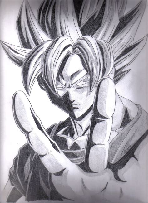 dibujos a lápiz de goku